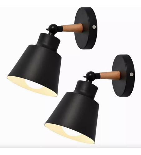 Lámpara De Pared Moderna Iluminación Para Dormitorio, 2 Pzs.