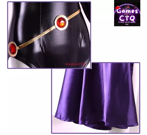 Cosplay Adulto Ravena Traje, Cinto E Capa - Sem Peruca