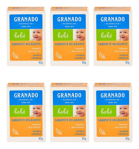 Sabonete Granado Baby 90g Camomila-kit C/6un