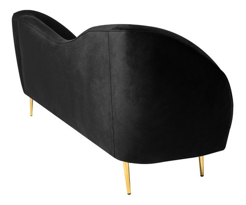 Sofá Salas Modernas Minimalistas Sillones Retro Lounge Color Negro