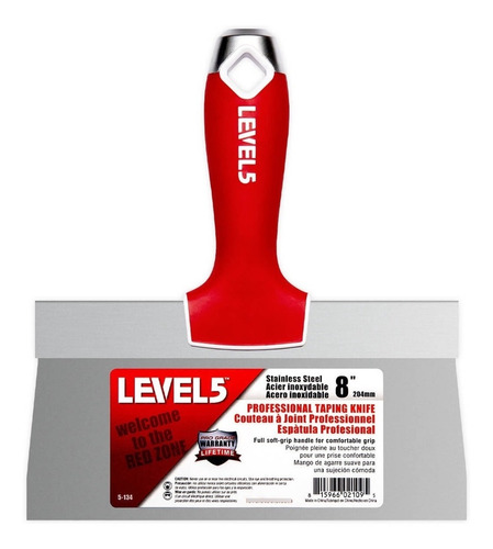 Espatula 8  Para Drywall Level 5 Tools Acero Inox