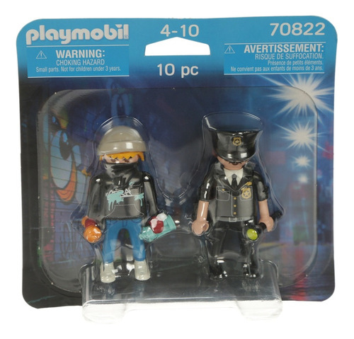 Playmobil Duo Pack Policía Atrapa Vándalo Grafiti #70822