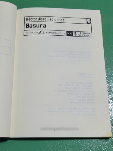 Basura - Hector Faciolince #e3 (Usado)