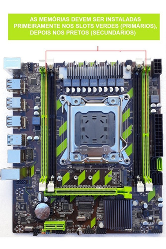 Kit Placa Mãe Lga 2011 X79 Ddr3 Até 64gb +cpu Xeon + Memória