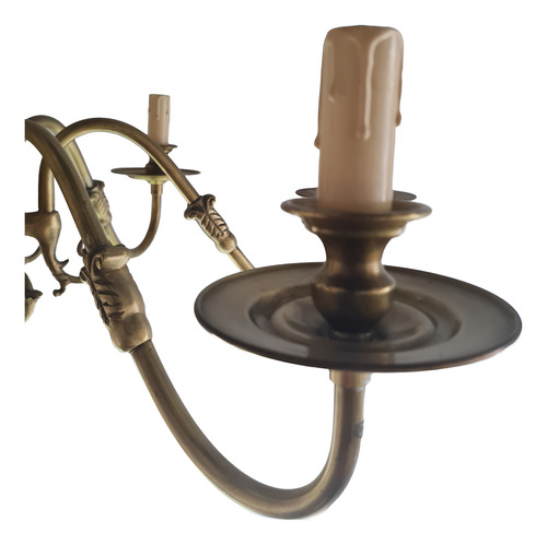 Colgante Antiguo Estilo Holandes 6 Luces Bronce Florentino