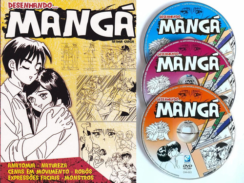Desenhando Manga - Curso Completo Com 1 Livro + 3 Dvd S