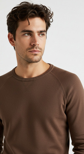 Sweater Hilo Premium Cuello Redondo Abrigo Manga Ranglan
