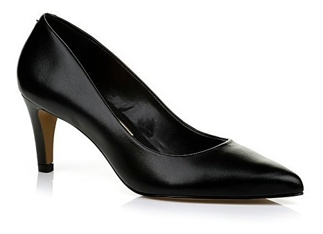 Sapato Scarpin Preto Com Salto Baixo Barato - R$ 120,00 em Mercado Livre