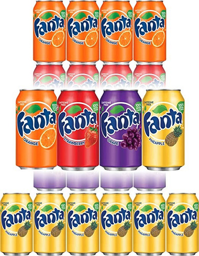 Fanta Naranja, Fresa, Piña, Uva Soda - Paquete Variedad !, 1
