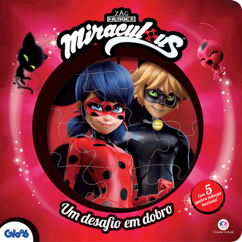 Ladybug - Um desafio em dobro, de Cultural, Ciranda. 5 quebra-cabeças divertidos Editorial Ciranda Cultural Editora E Distribuidora Ltda., capa mole em português, 2018