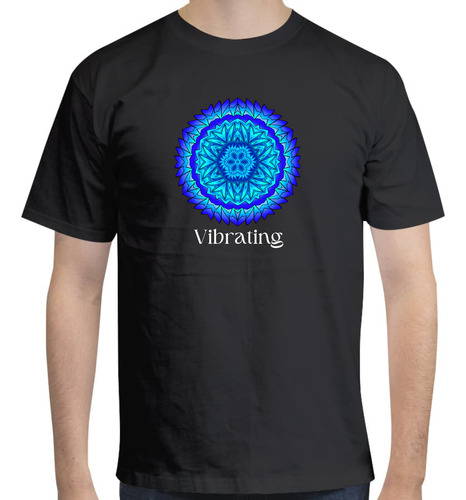 Playera Mandala Azul Vibrando - Meditación - Vibrating