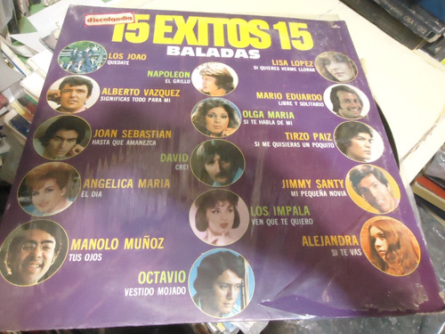 15 Exitos Baladas Varios Artistas Lp