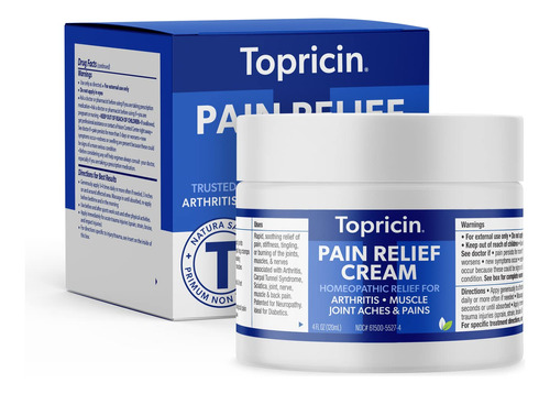 Topricin Crema Para Aliviar El Dolor 4 Oz