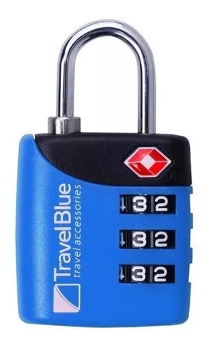  TSA Lock - Candado de seguridad con combinación de 3 dígitos  para maleta, bolsa de equipaje, candado con bloqueo de código (azul - 4  unidades) : Herramientas y Mejoras del Hogar