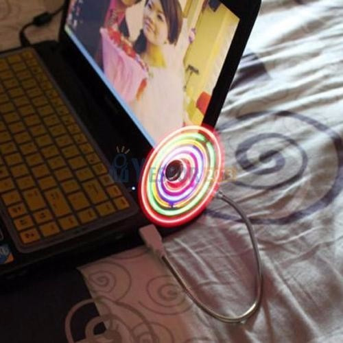 Imagen 5 de 6 de Mini Ventilador Portable Colorido Flexible Usb Cooler Galaxy