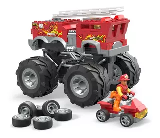 Mega Construx Hot Wheels 5 Alarm Monster Truck Atv Cantidad De Piezas 279