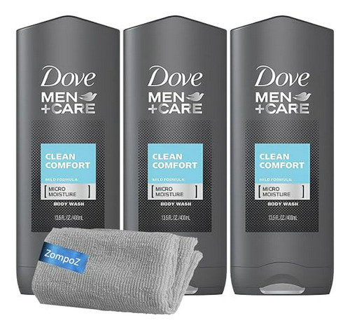 Gel De Ducha Dove Men+care Comfort, 3 Pack 13.5 Fl Oz Con Te