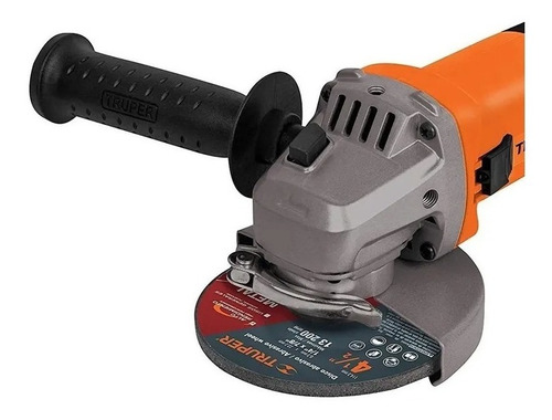 Esmeriladora angular Truper Profesional ESMA-4-1/2A9 de 60 Hz color naranja 800 W 127 V + accesorios