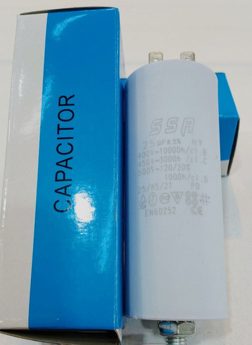 Capacitor 25 Uf (5%)  Contacto Electricidad Colon 