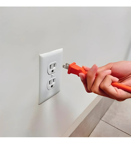 Extensión Eléctrica Multi Contacto Doméstica 15 Metros Uso Rudo Color Naranja