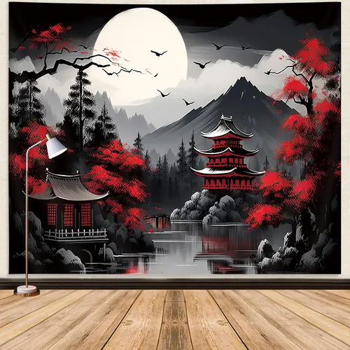 Tapiz De Naturaleza De Bosque De Montaña Para Dormitorio, .