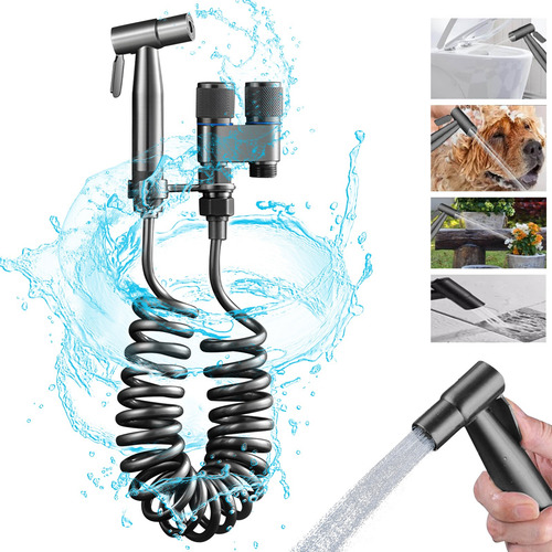 Grifo Para Inodoro+ Válvula Angular  Doble Salida+ Cepil Kit