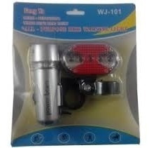 Imagen 6 de 9 de Kit Luz De 5 Led Delantera Y 5 Led Trasera Para Bicicleta