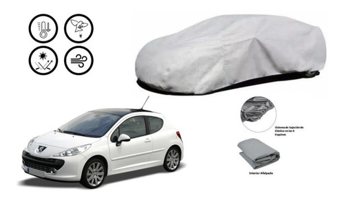 Car Cover Peugeot 207 Cc-turbo-rc 2009 Afelpada.