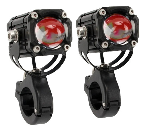 Neblinero Led Lupa Duo Color Ojo De Demonio 12v/24v