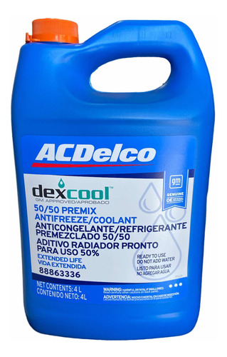 Refrigerante Acdelco 50/50 Importado 8886336 Original Dexcoo