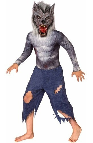 Disfraz Para Niño Hombre Lobo Talla M (8-10)  Halloween