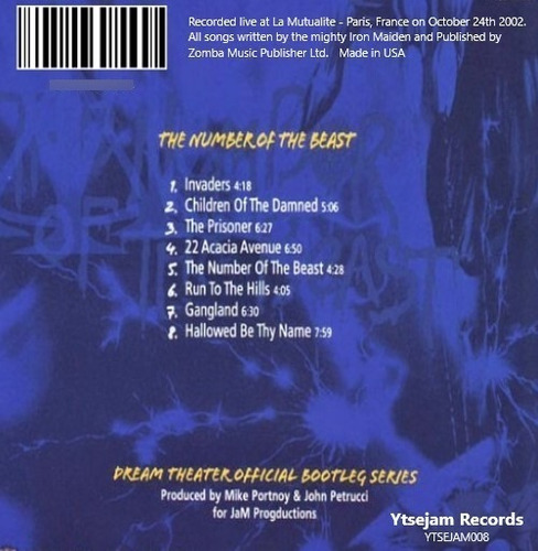 Dream Theater Cd: Official Bootleg: The Number Of The Beast