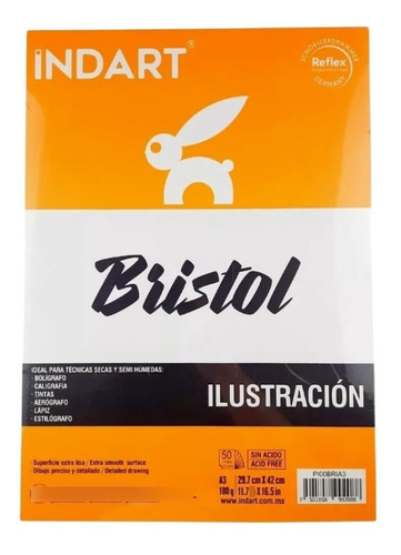 Block Bristol Ilustración Indart 29.7x42cm