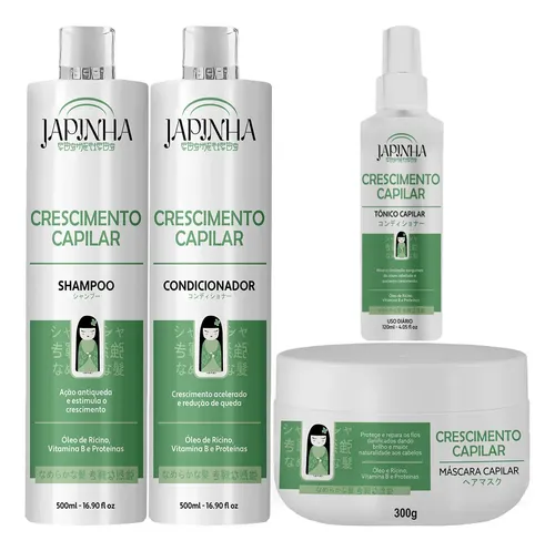 Kit Crescimento Capilar Japinha Fortaleça Seus Fios | Parcelamento