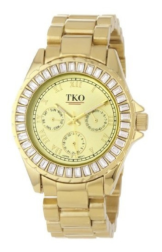 Reloj Tko Orlogi Para Mujer Tk520gd Capri Metal Gold Swarovs
