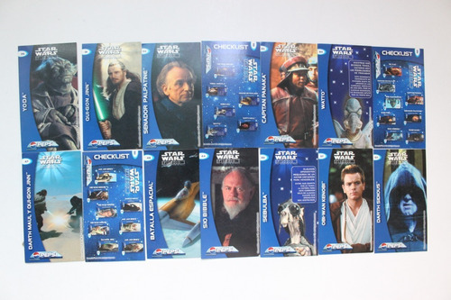 1999 Lote 14 Tarjetas Ultra Pepsi Cards Star Wars Episodio I