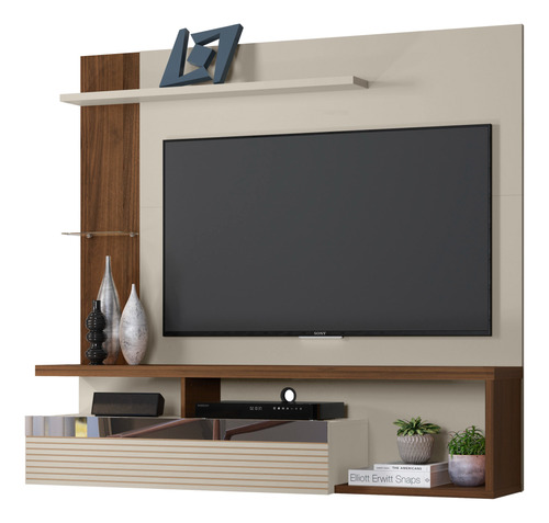 Panel Rack Flotante De Tv 60 PuLG. Modular Moderno Varillado