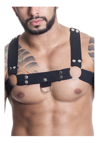 Arreios Harness Masculino De Elástico Com Argolas