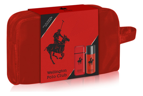 Perfume Hombre Wellington Polo Rojo Edp 90ml + Deo + Neceser