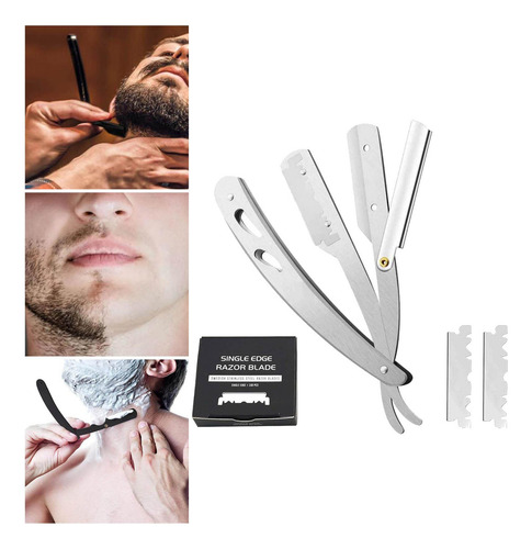 Xfw2 Kit De Maquinilla De Afeitar De Borde Recto De Barbero