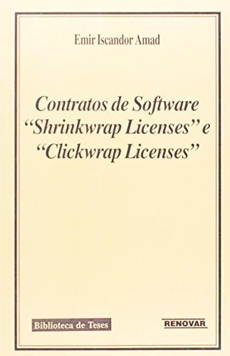 Livro Contratos De Software, De Emir Iscandor Amad. Editora Renovar Em Português