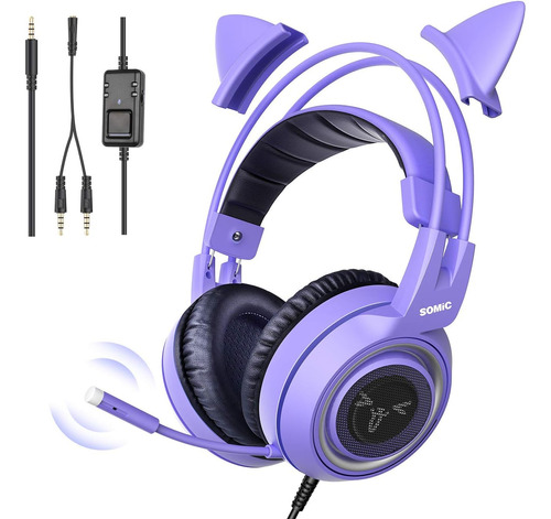 Auriculares Gamer Somic G95 C/ Mic Violeta