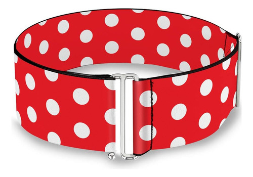 Cinturón Con Hebilla Para Mujer Minnie Mouse Dots Rojo Blanc