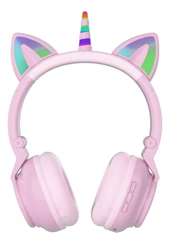  YUSONIC Auriculares de unicornio para niñas, auriculares  Bluetooth plegables de unicornio para niñas pequeñas, tableta, teléfonos,   Fire, auriculares inalámbricos iluminados, regalos de : Electrónica