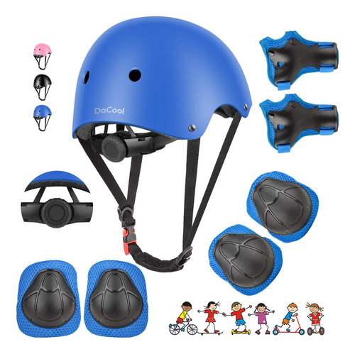 Dacool Rodilleras De Casco De Bicicleta Para Nios, Casco Aju