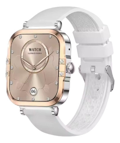Smartwatch John L. Cook Princely Llamadas Bt Deporte Plateado Deportiva Blanco Rose