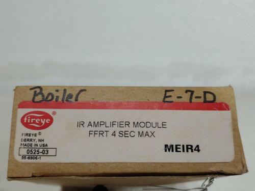 Fireye Ir Amplifier Module Ffrt 4 Sec Max Part# Meir4 Ttv