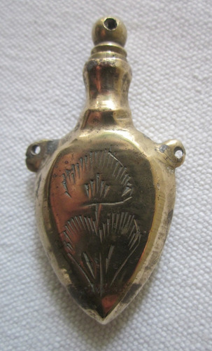 Antiguo Perfumero De Bronce Miniatura Chatelaine