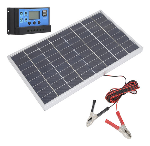 Batería 15w 18v Panel Solar Policristalino 12v/24v Pwm