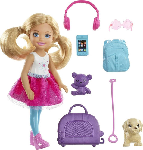 Mattel: Muñeca Barbie Cutie Chelsea Dreamhouse Viaje